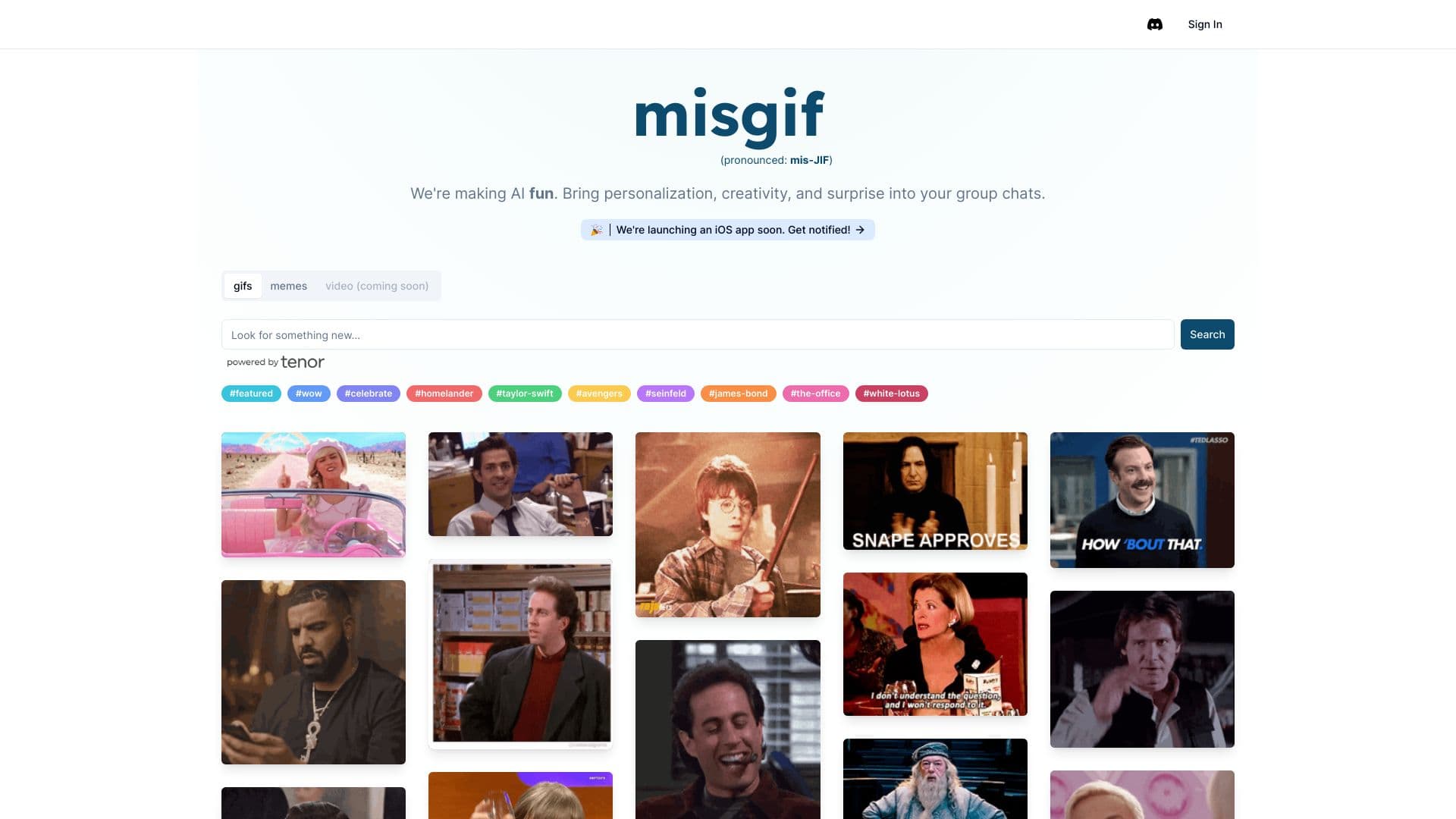 Misgif: AI Generated GIFs thumbnail