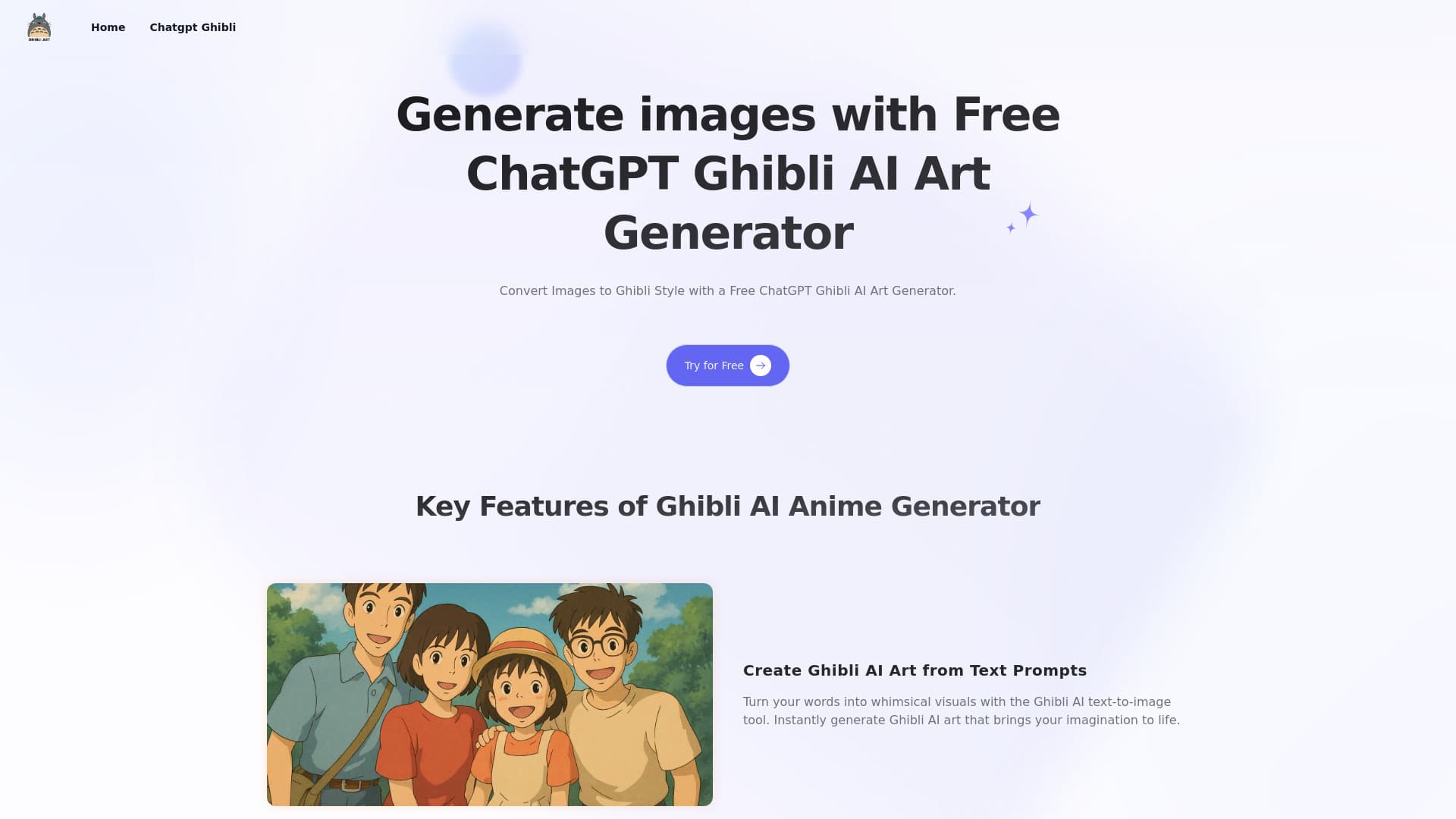 Ghibli Art AI: Free Online Ghibli-Style Art Generator thumbnail