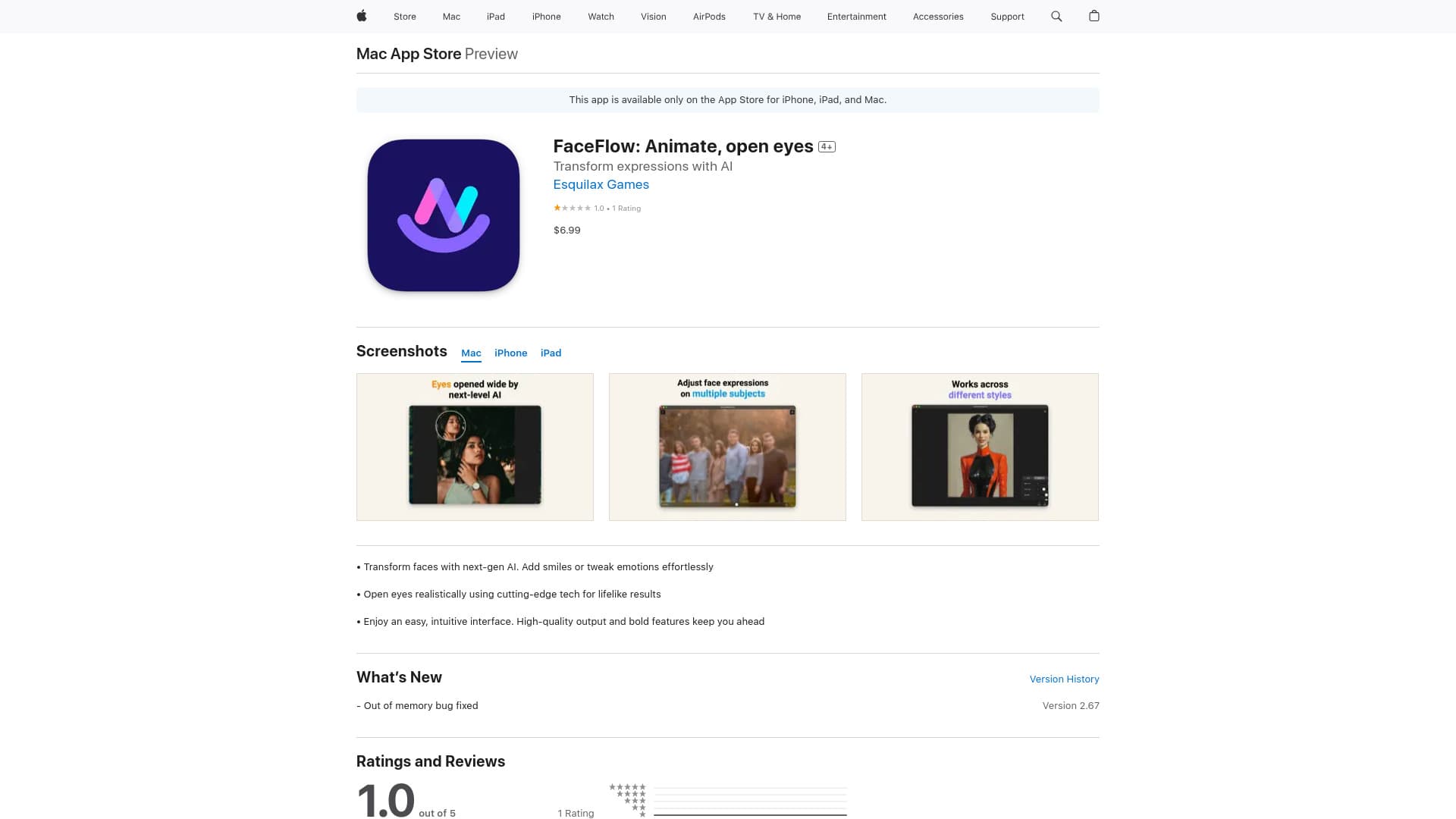 FaceFlow: Animate, open eyes thumbnail
