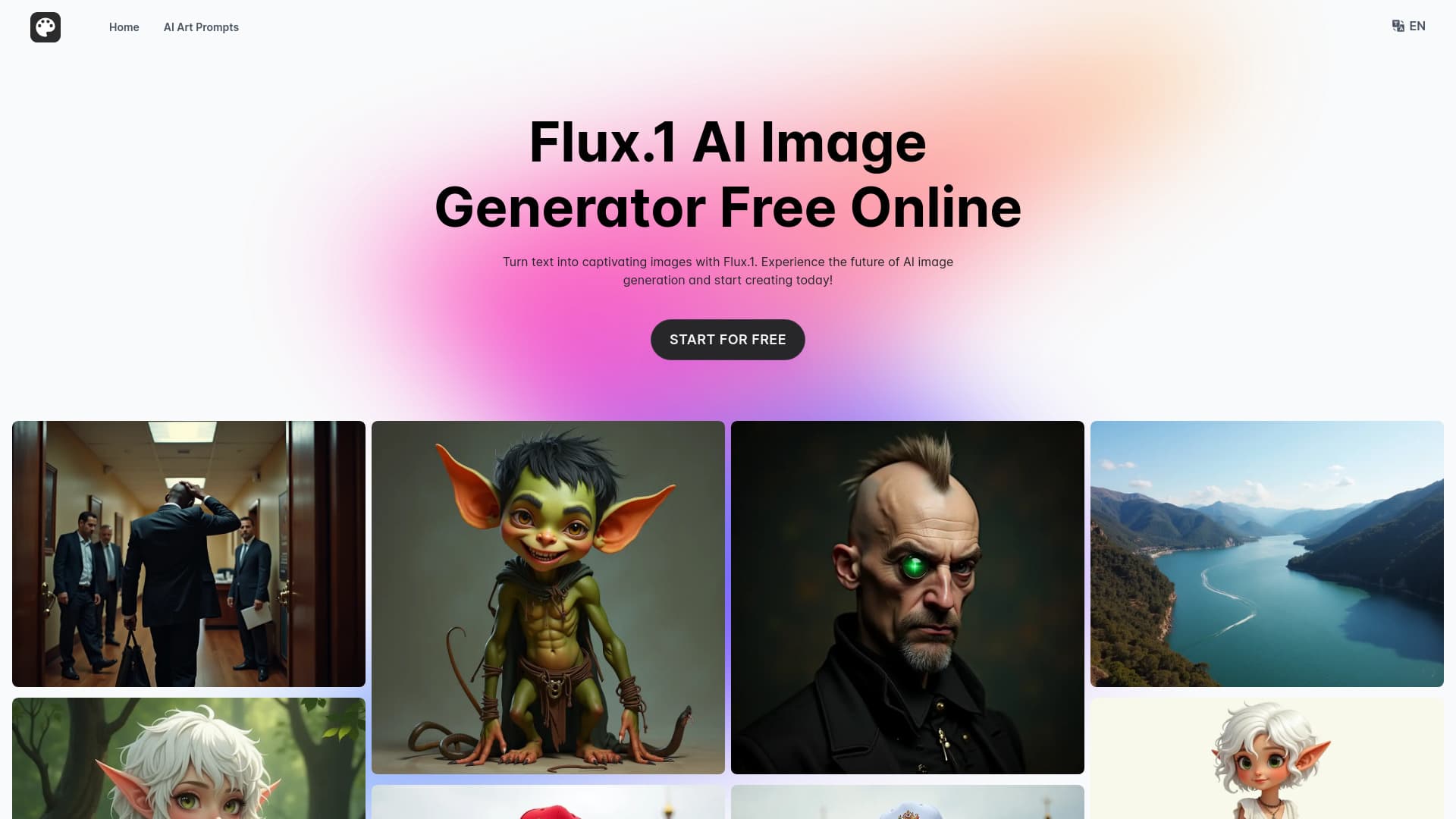 FluxAI.art: Free AI Image Generator screenshot