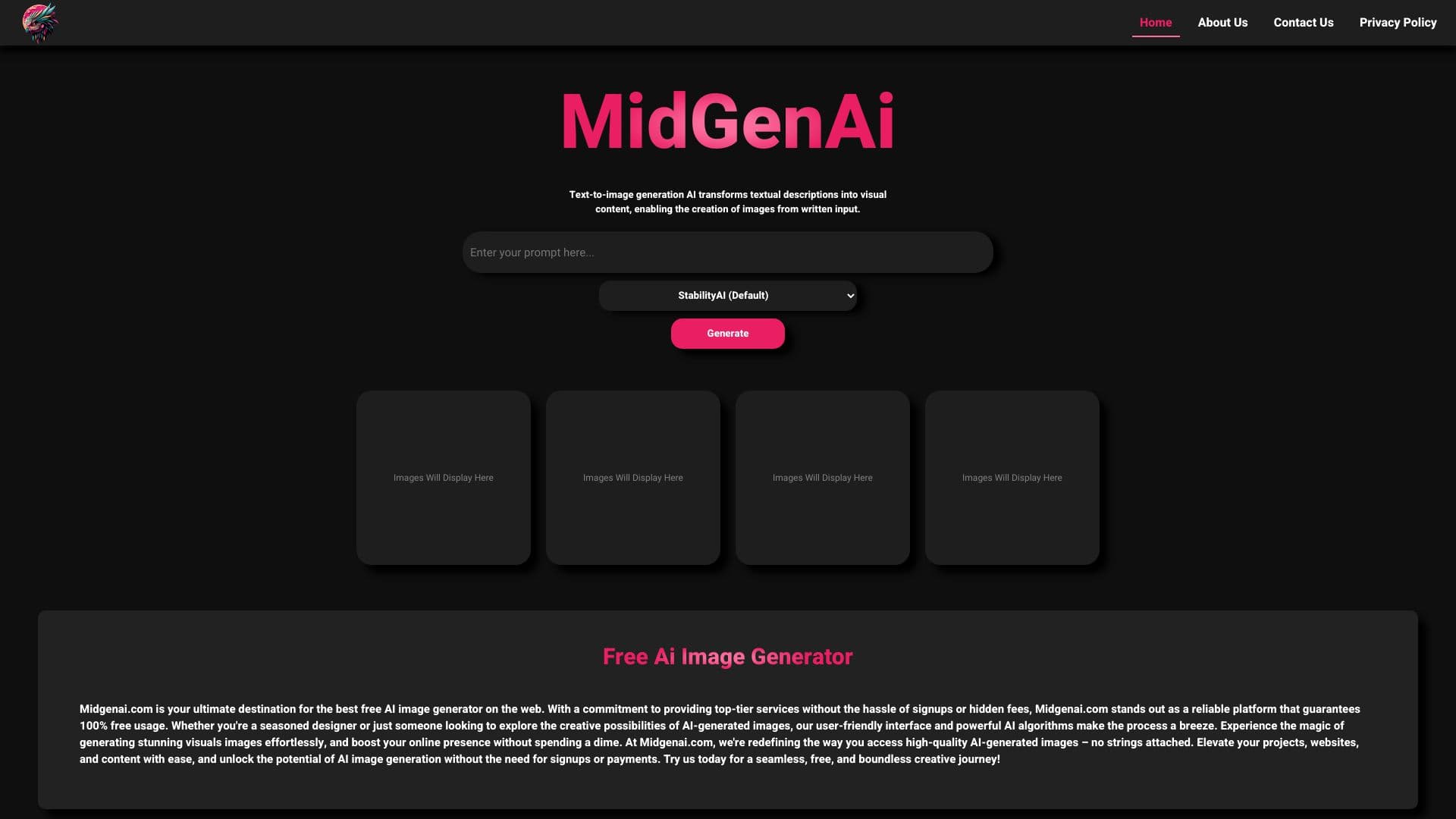MidGenAI Free Text To Image thumbnail
