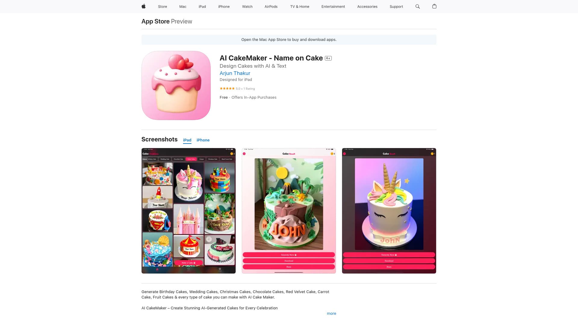 AI CakeMaker: Name on Cake thumbnail