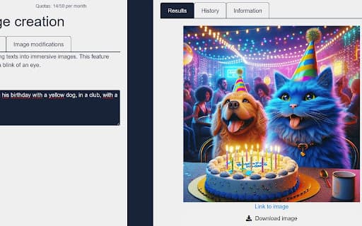 Image creation thumbnail
