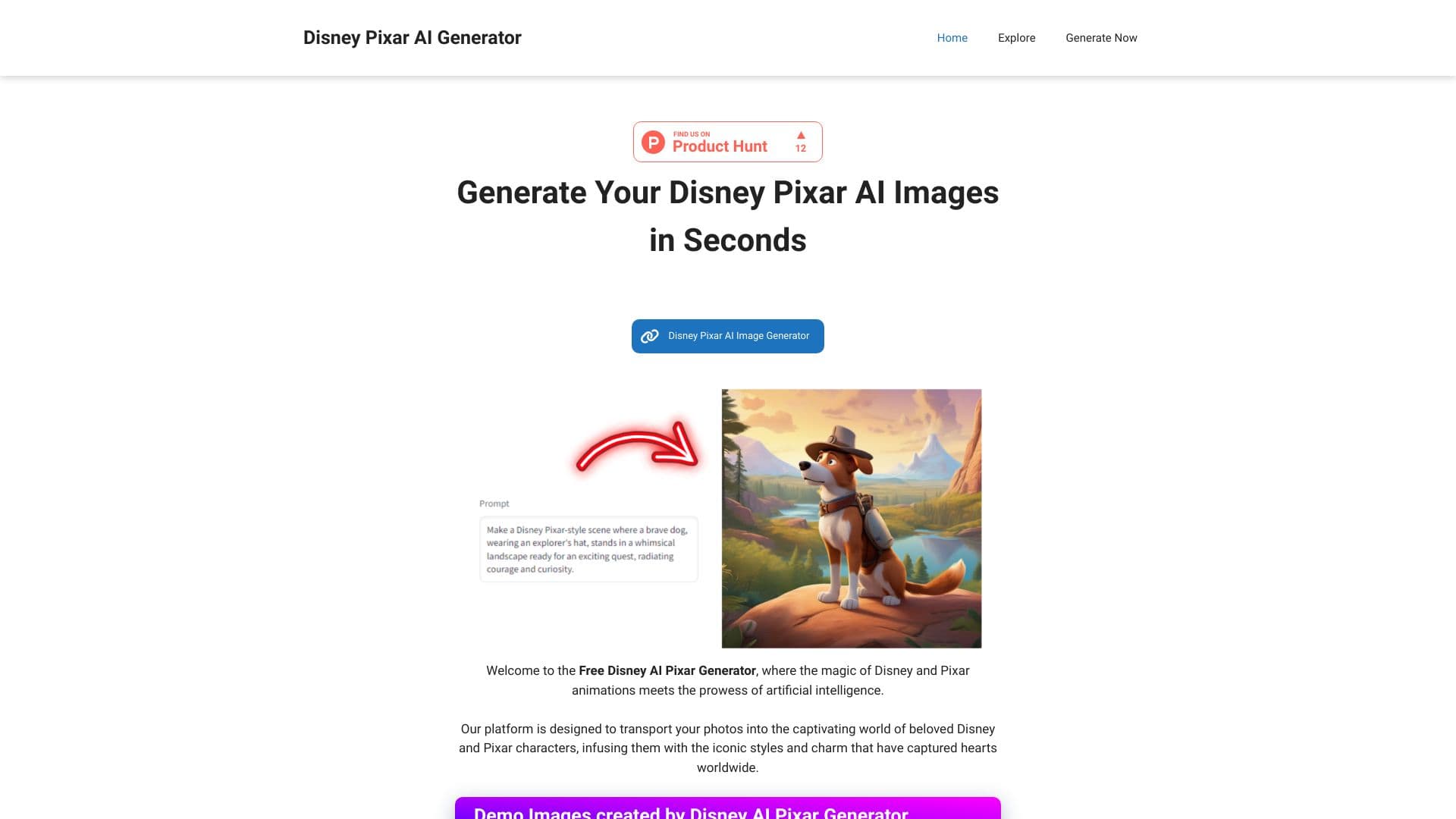 Disney Pixar AI Image Generator thumbnail