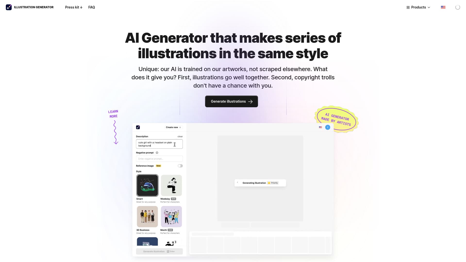 AI Illustration Generator AI thumbnail