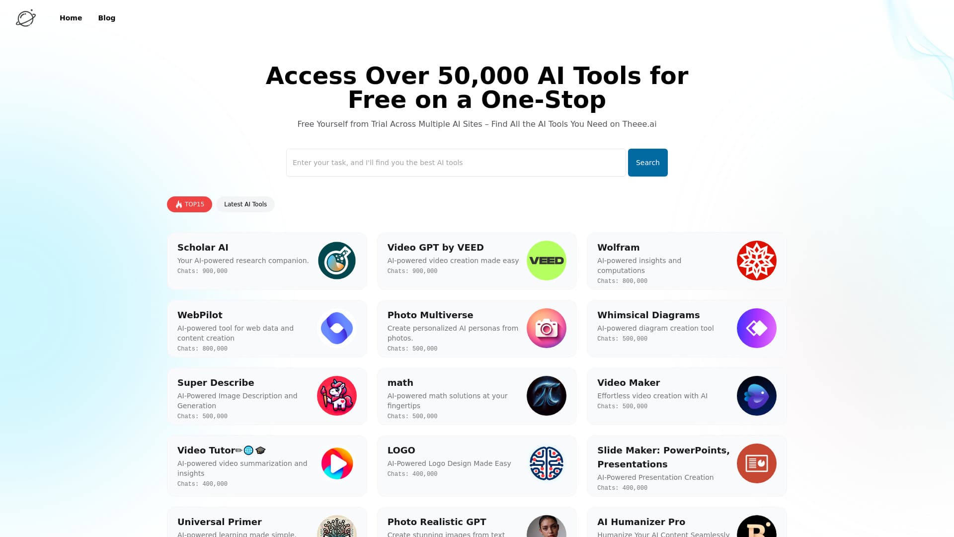 Theee.ai: Access Over 50,000 GPTs Tools Powered by GPT4o for Free thumbnail