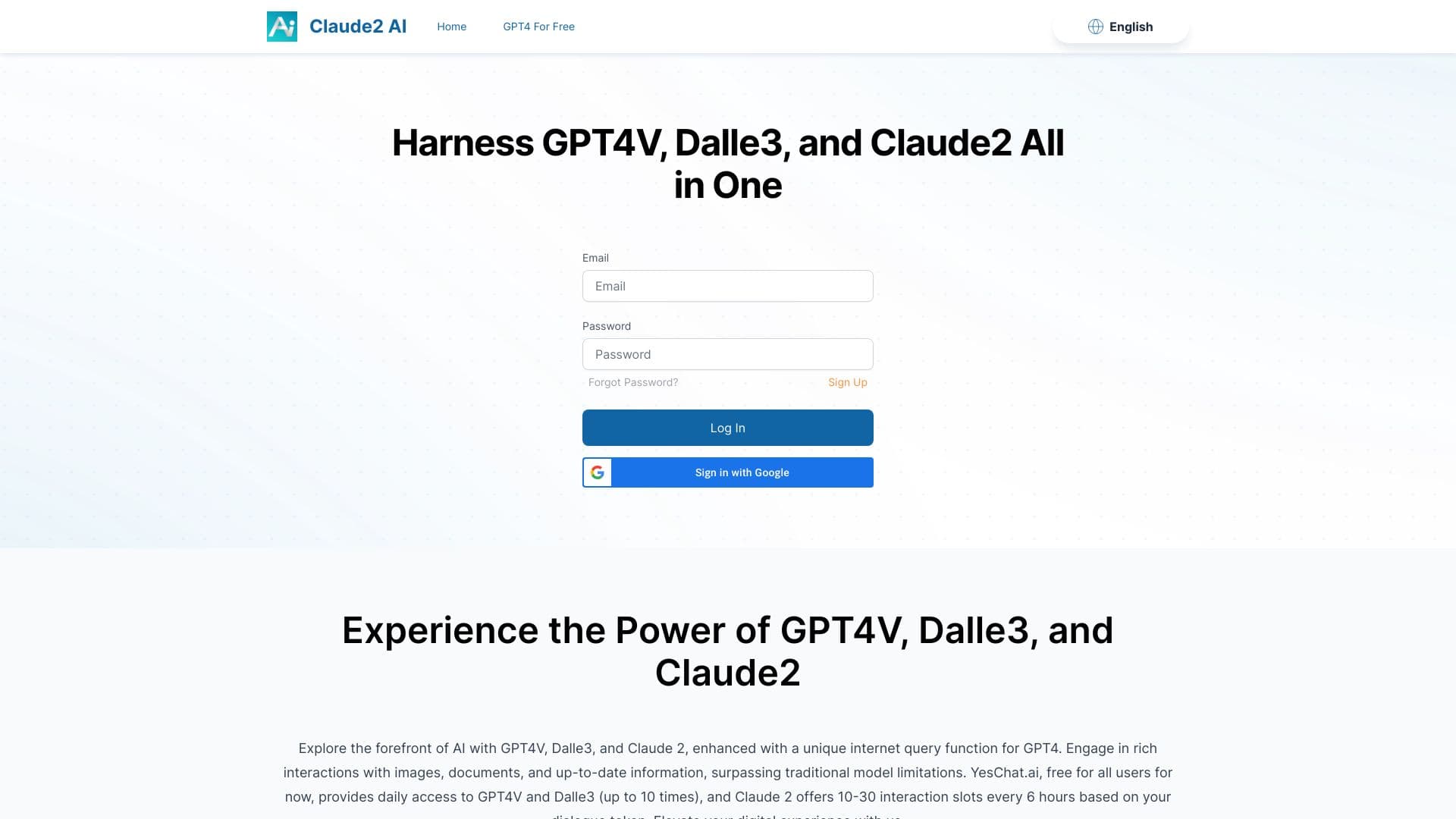 YesChat-GPT4V Dalle3 Claude 2 All in one thumbnail