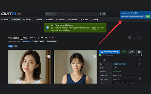 Civitai Download Link Finder thumbnail