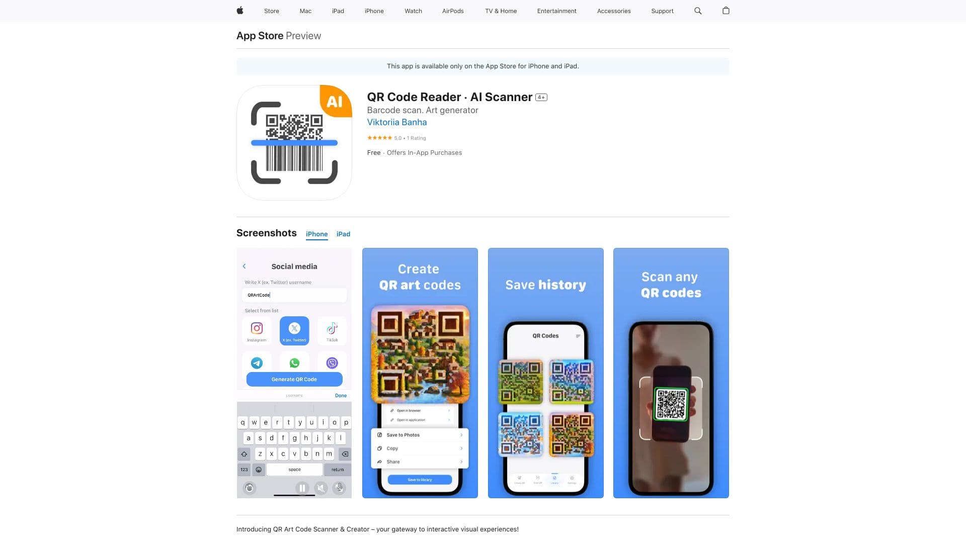 ‎QR Code Reader AI Scanner thumbnail