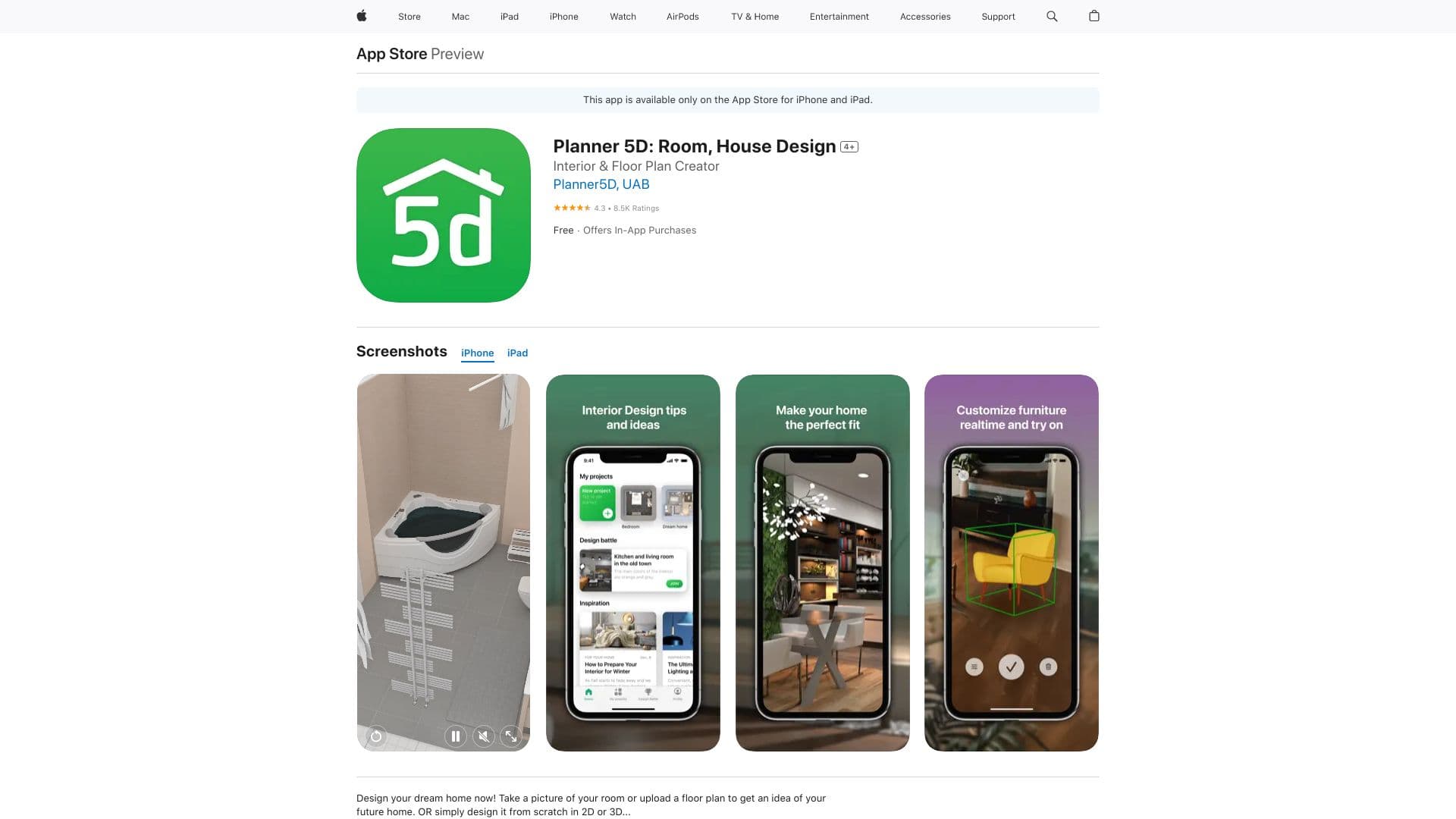 Planner 5D aka Lensa for Interior Design thumbnail