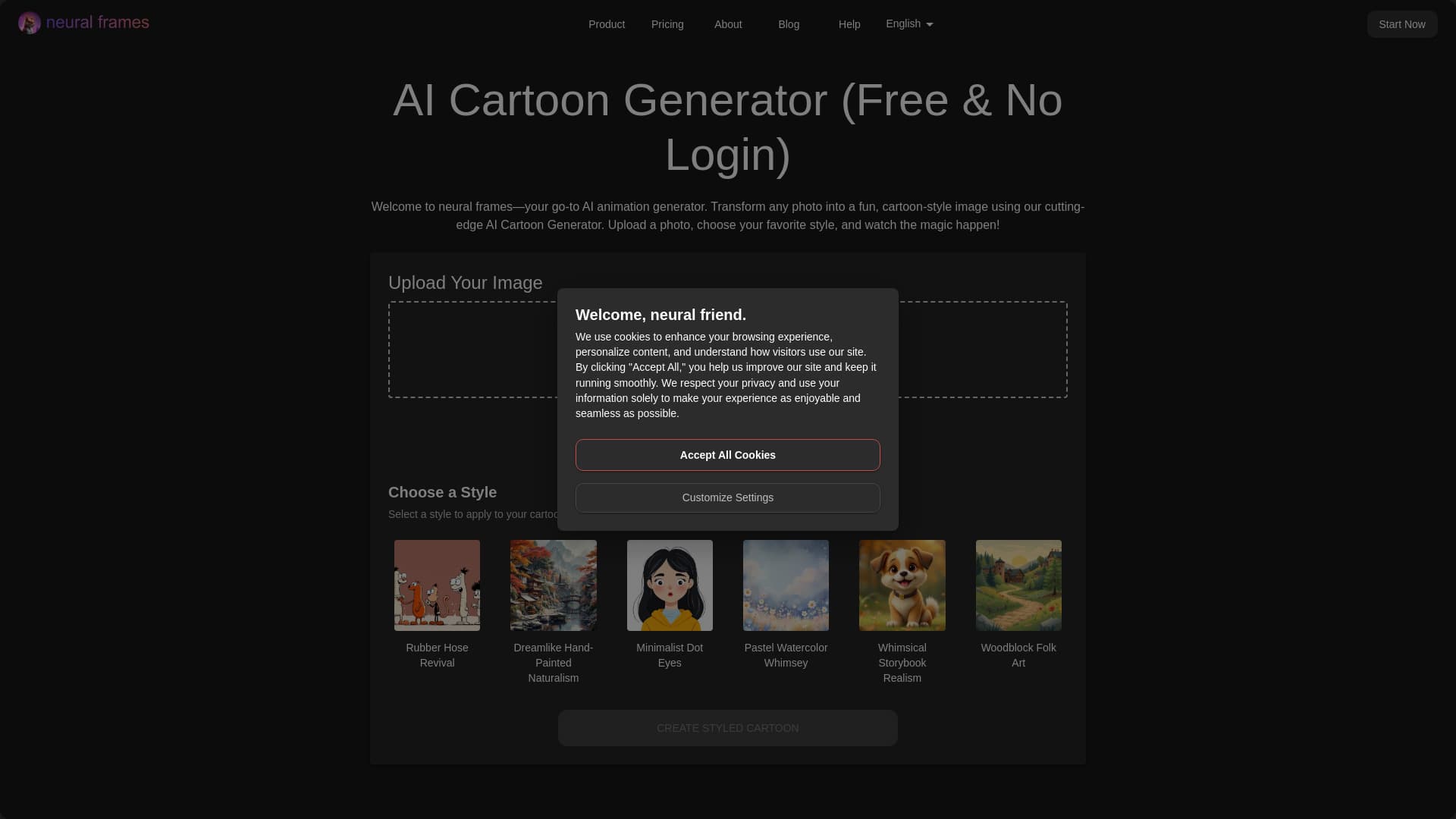 AI Cartoon Generator (Free & No Login) screenshot