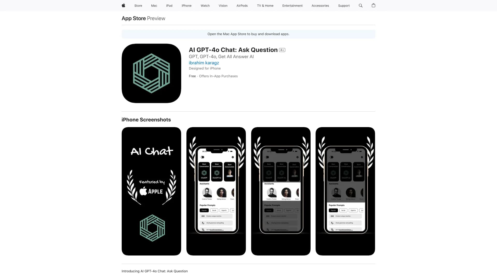 AI GPT-4o Chat: Ask Question thumbnail