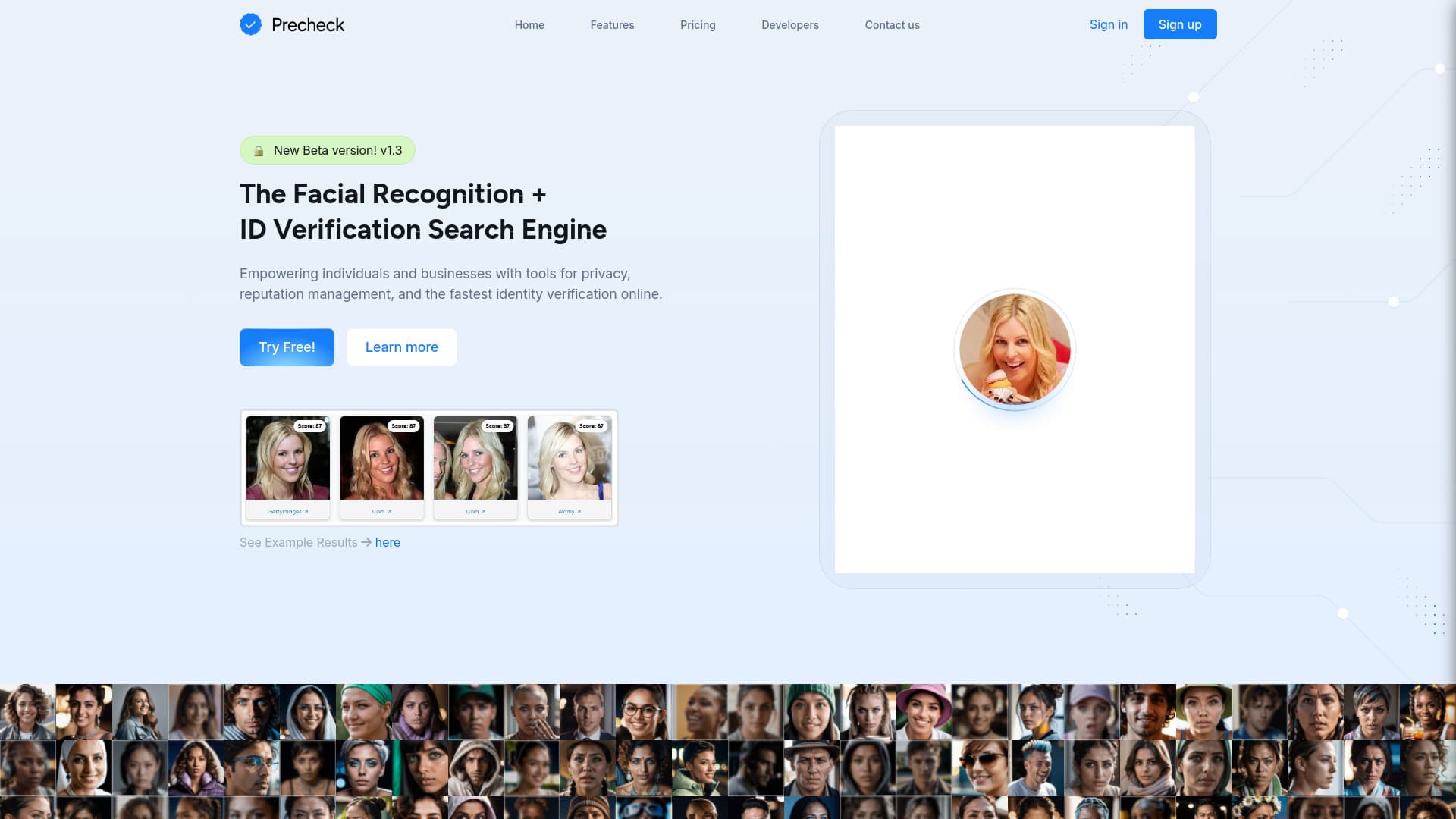 Precheck.ai - AI Face data thumbnail