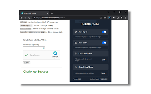 hektCaptcha: hCaptcha Solver thumbnail