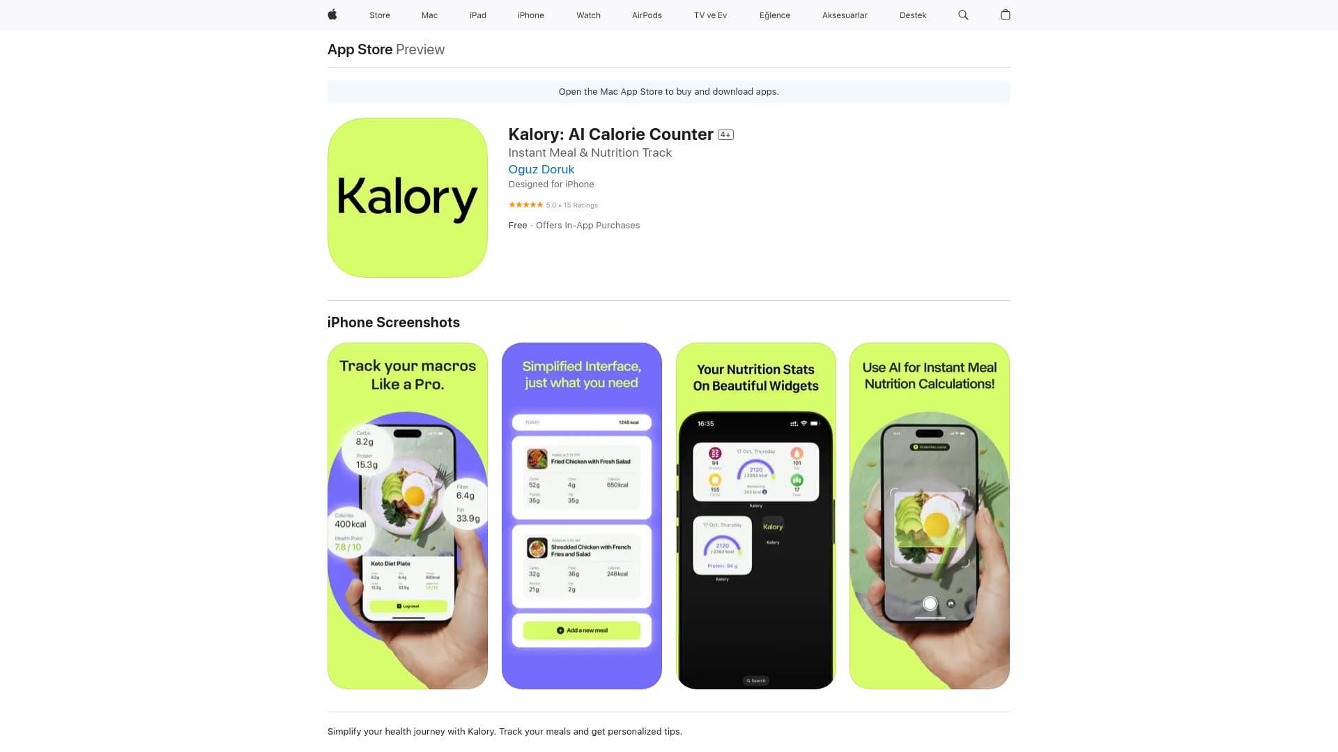 Kalory: AI Calorie Counter thumbnail