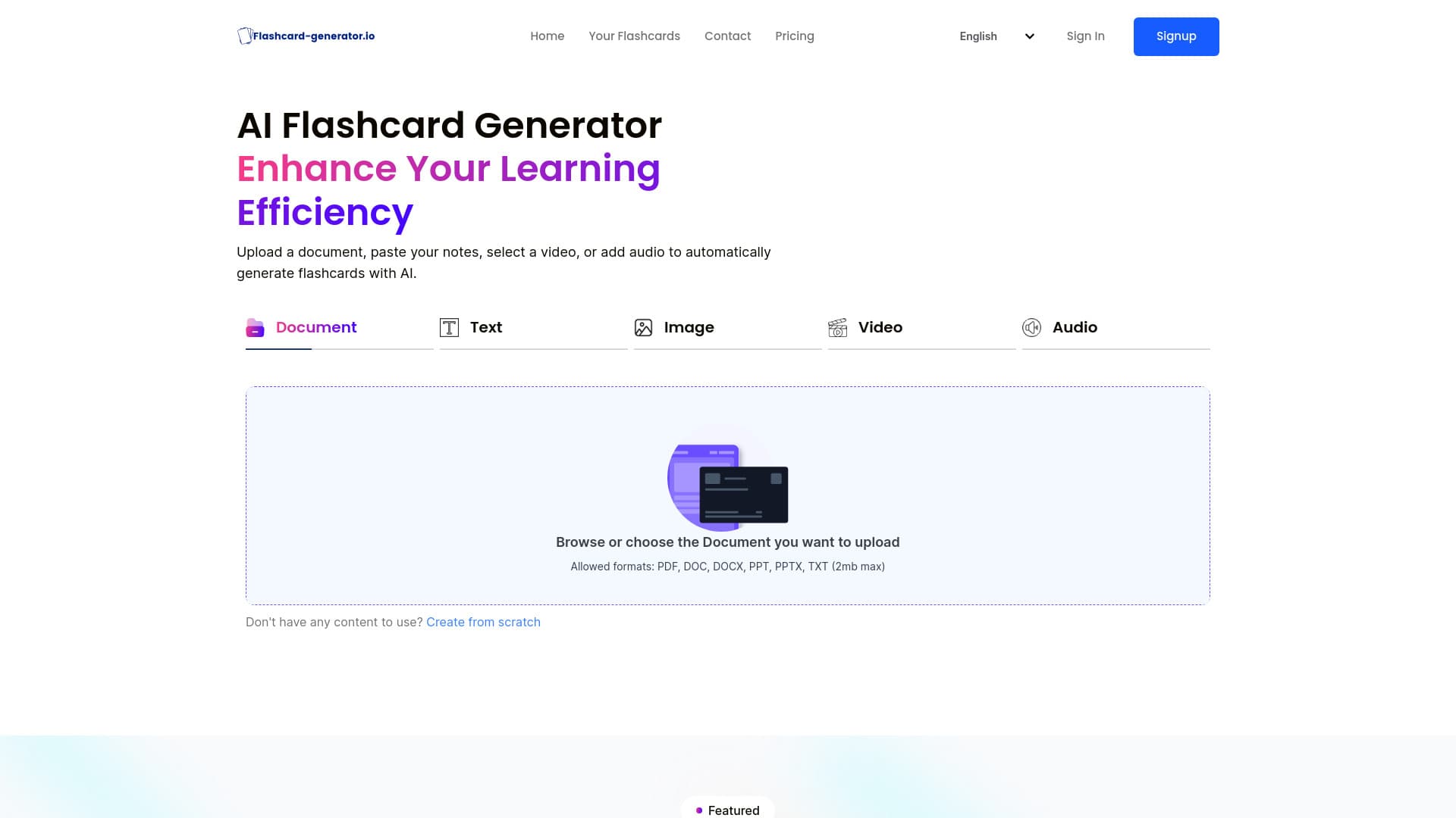 Flashcard generator thumbnail