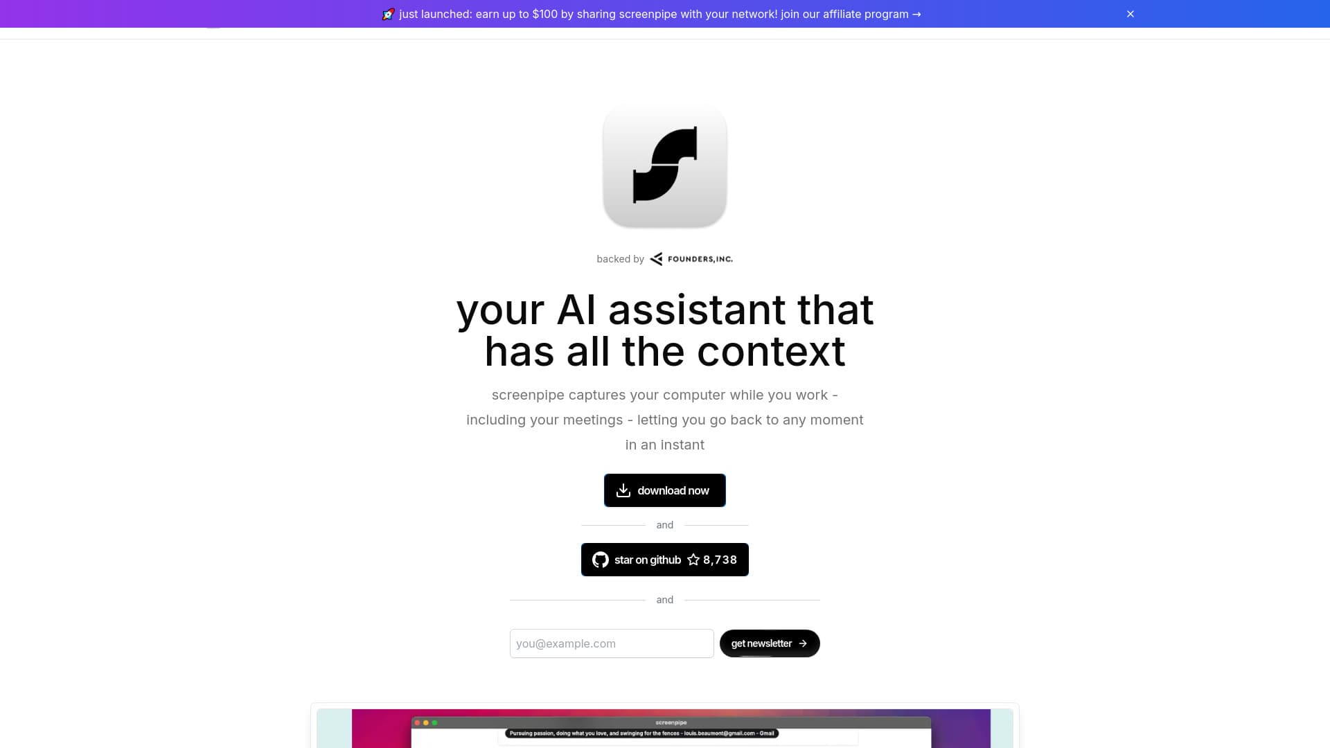 Screenpipe thumbnail