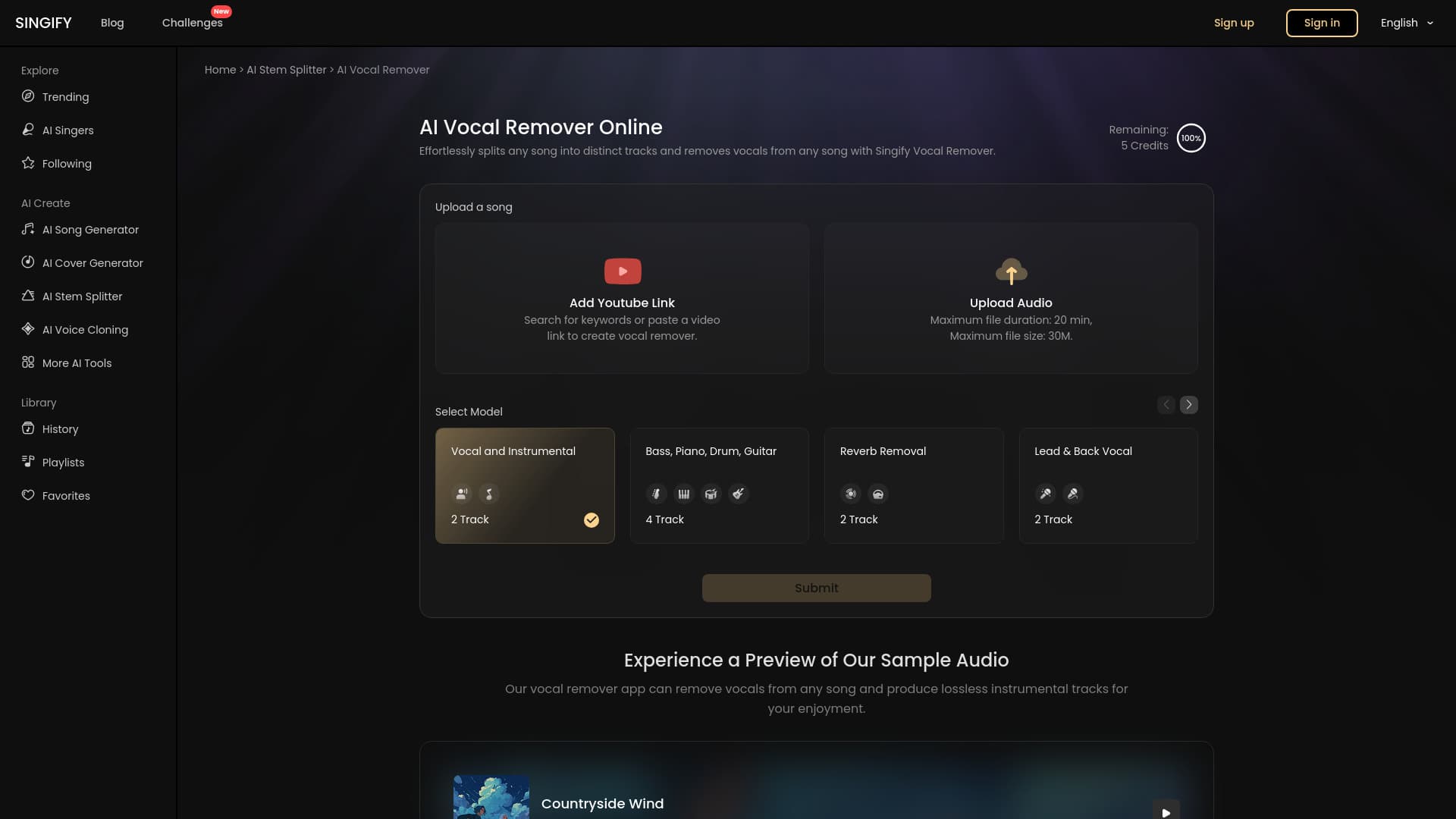 Singify Vocal Remover thumbnail