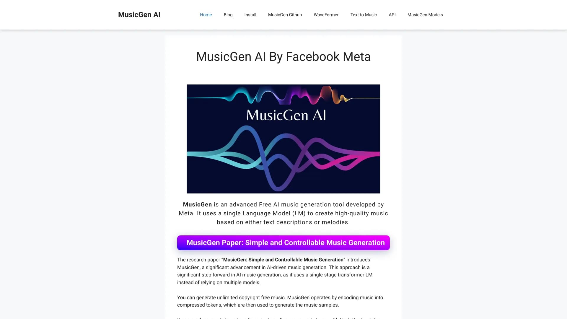 MusicGen AI thumbnail