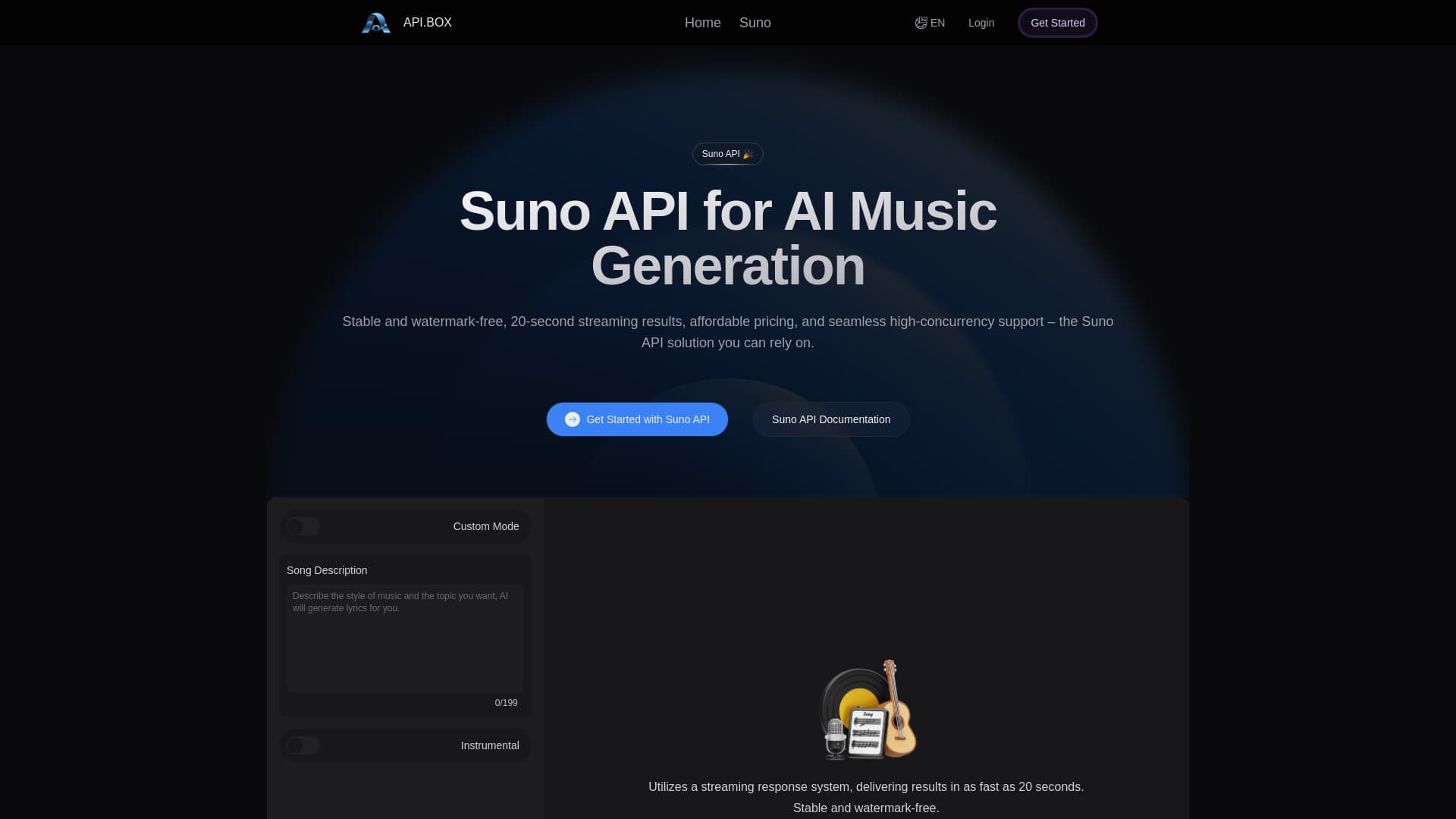 API.box: Suno API for AI Music Generation (Unofficial) thumbnail