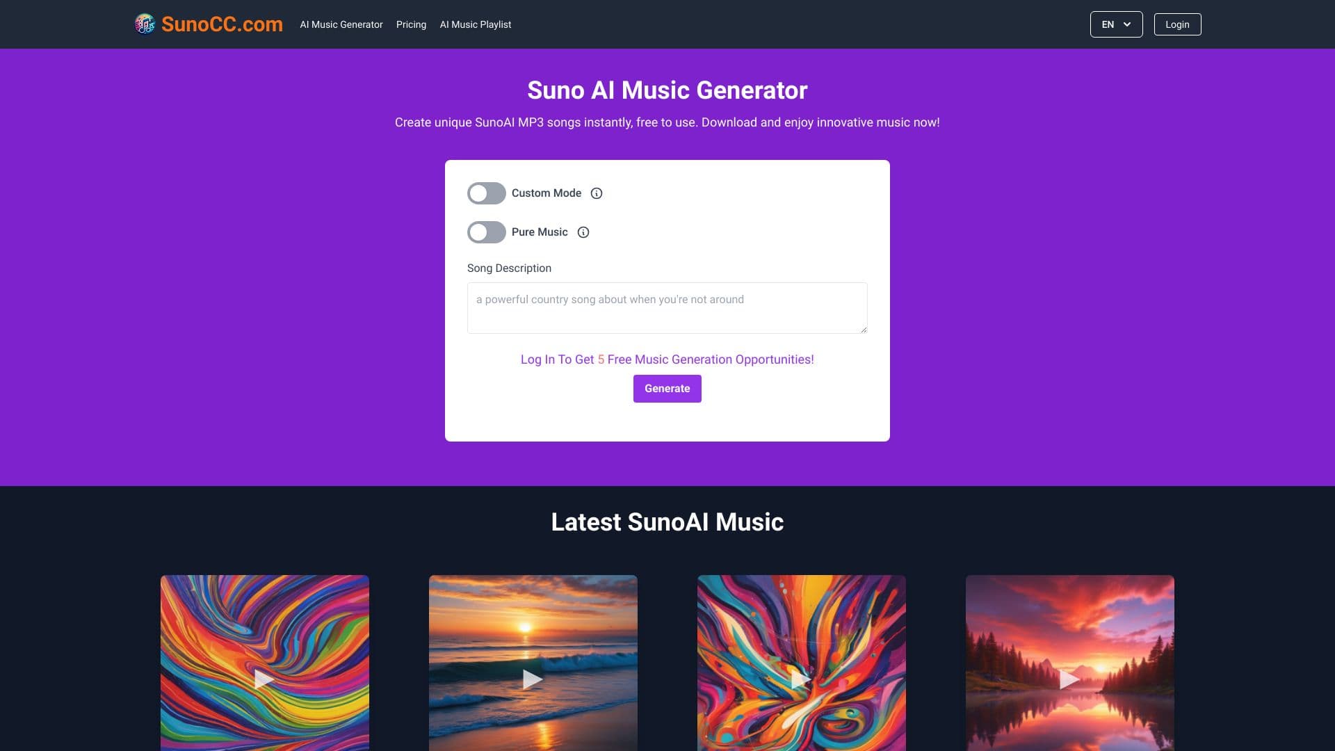 Suno AI Music Generator thumbnail