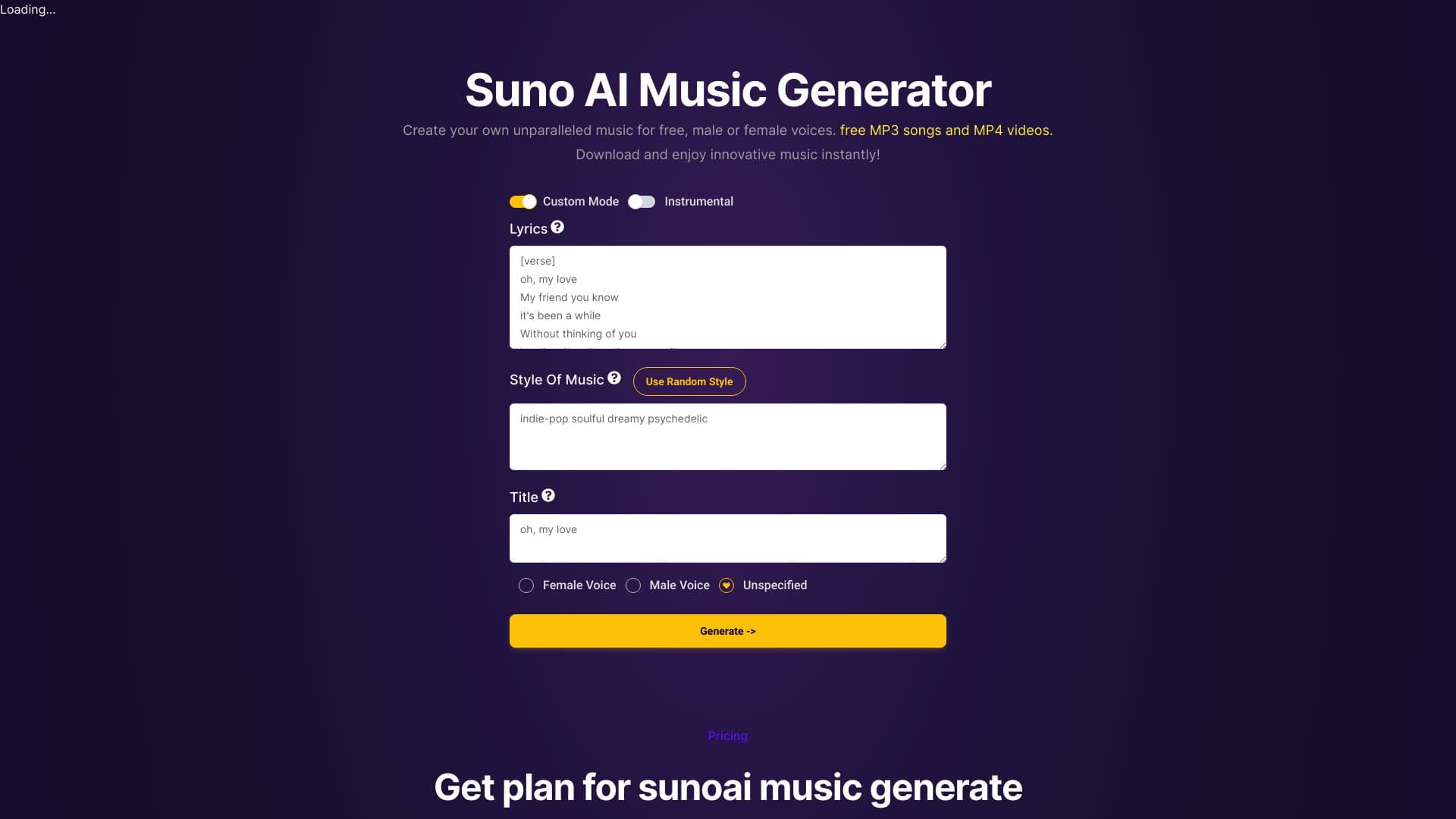 Suno AI Music Generator AI thumbnail