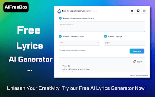AI Song Lyrics Generator -Craft Unique Lyrics thumbnail