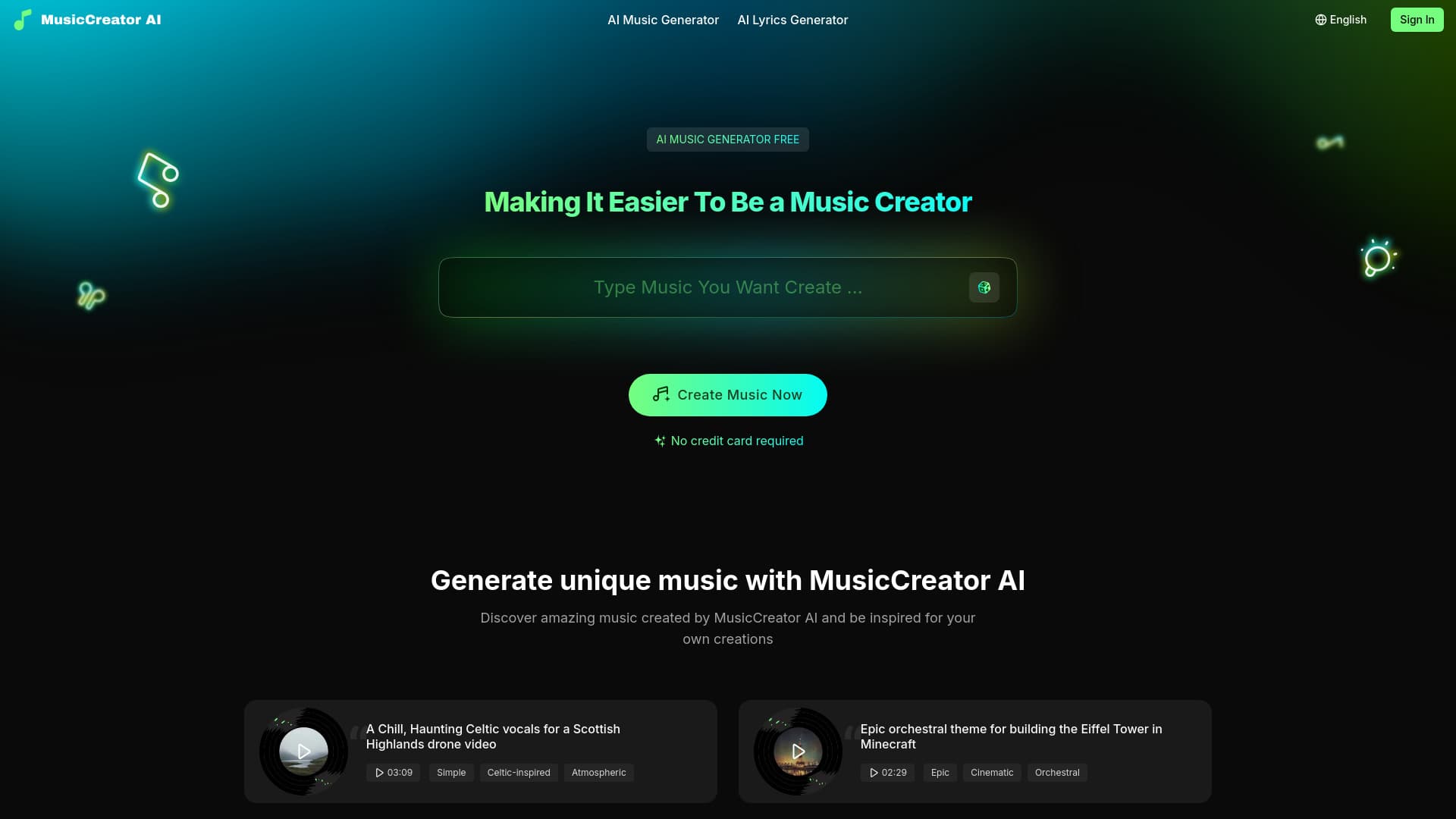 MusicCreator AI thumbnail