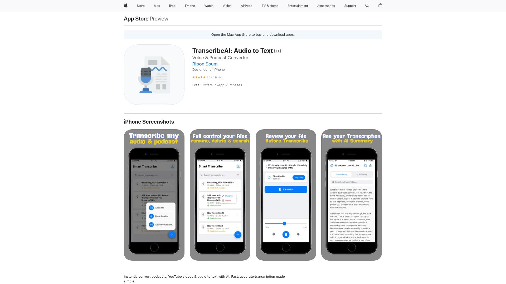 TranscribeAI: Audio to Text thumbnail