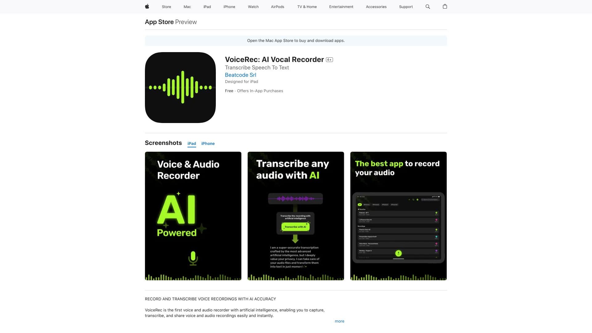 VoiceRec: AI Vocal Recorder thumbnail