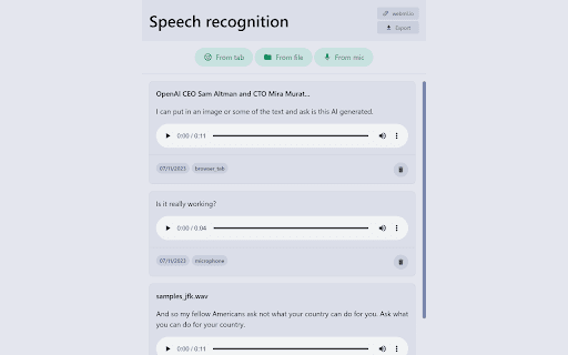 webml-speech-recognition thumbnail
