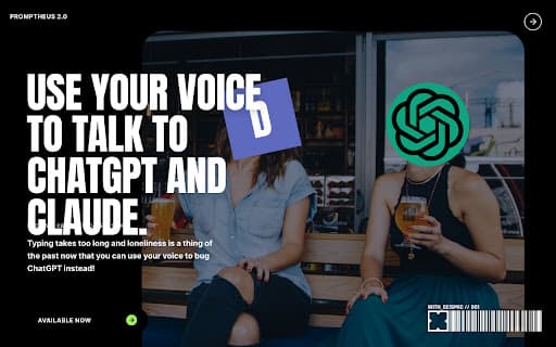 Promptheus 2 - Talk to ChatGPT, Claude With Your Voice thumbnail