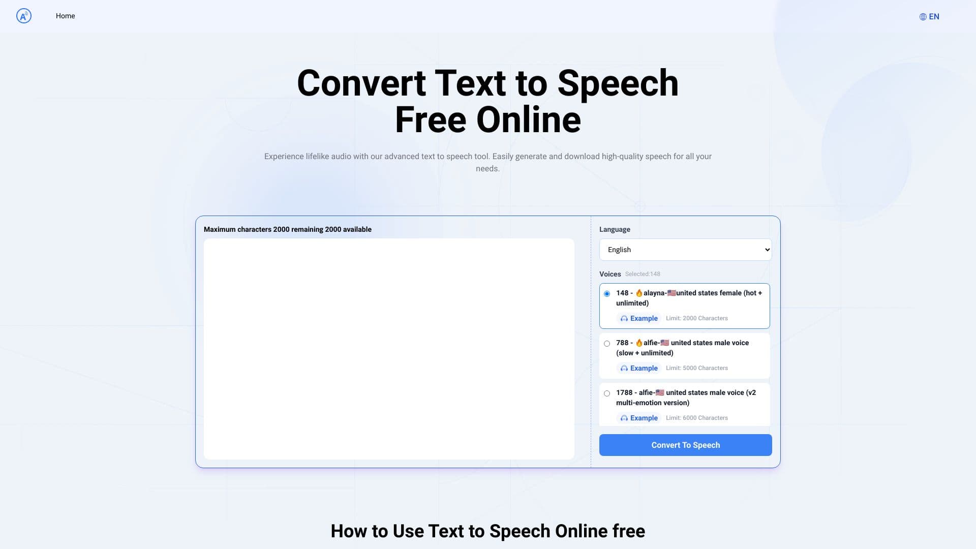 TexttoSpeech.im: Convert  Text to Speech Free Online thumbnail
