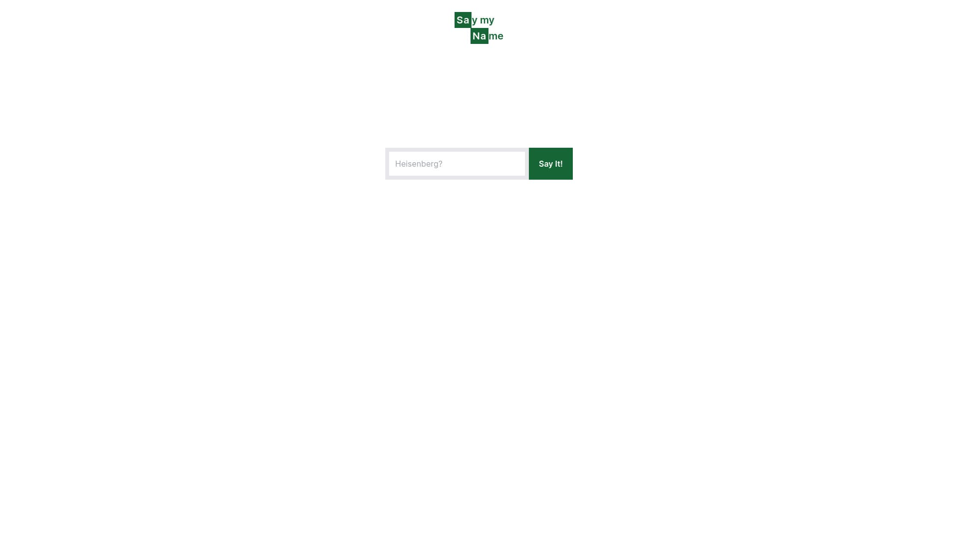 Say My Name! thumbnail