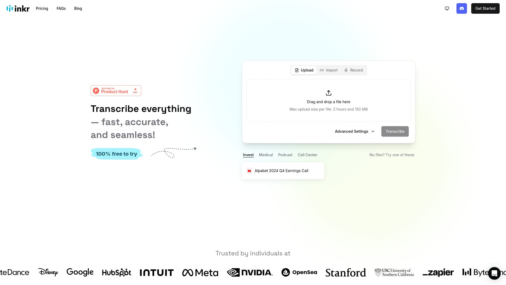 Inkr – Instant & Accurate Transcriptions thumbnail