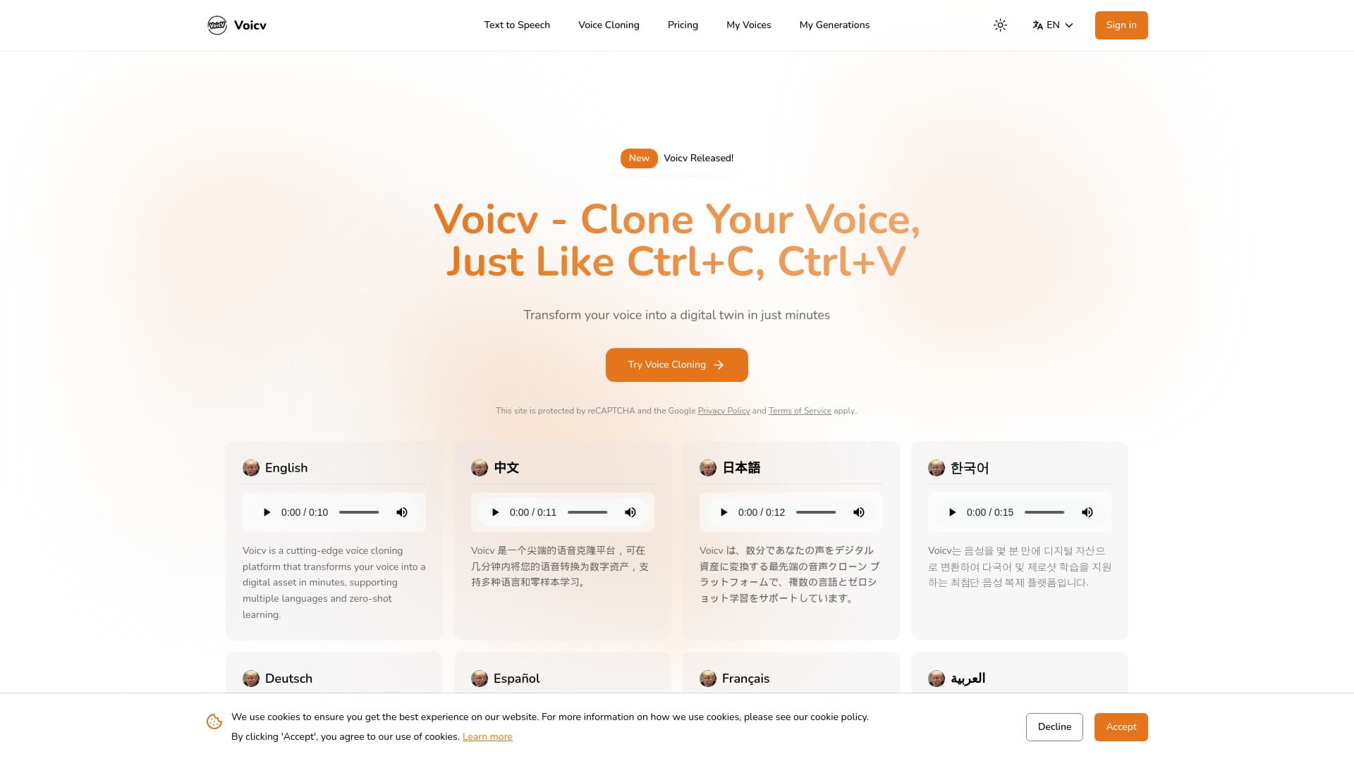 Voicv - Voice Cloning thumbnail