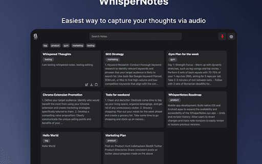 WhisperNotes - Audio note taking app thumbnail