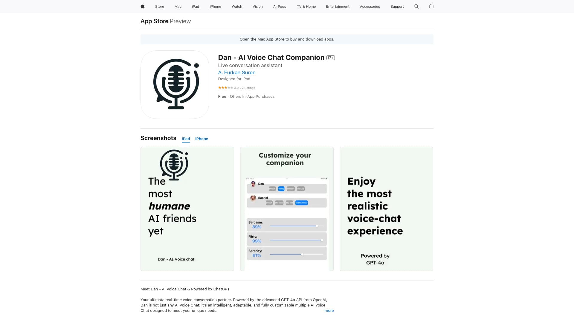 Dan: AI Voice Chat thumbnail