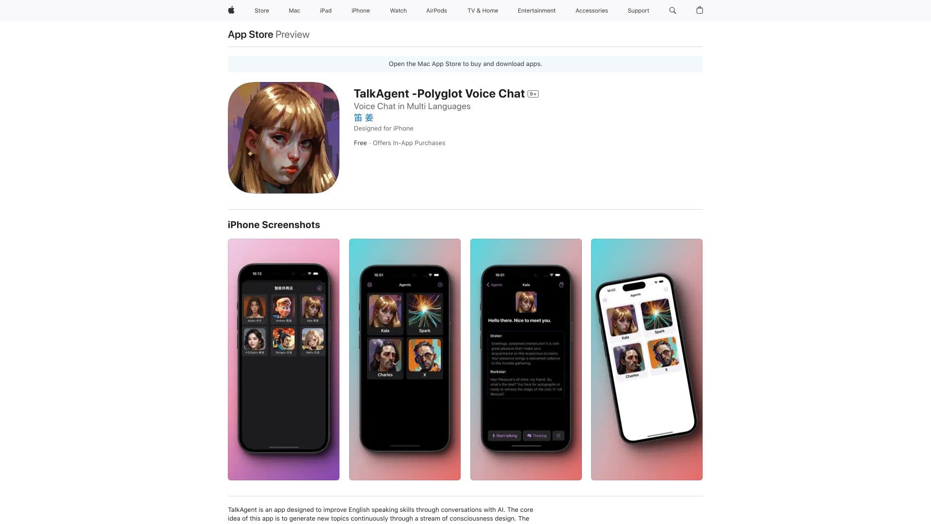 TalkAgent -Polyglot Voice Chat thumbnail