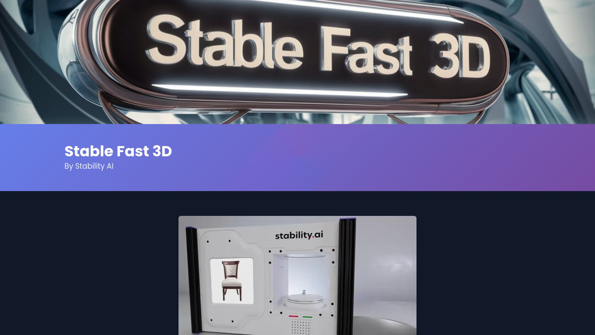 Stable Fast 3D(SF3D) thumbnail