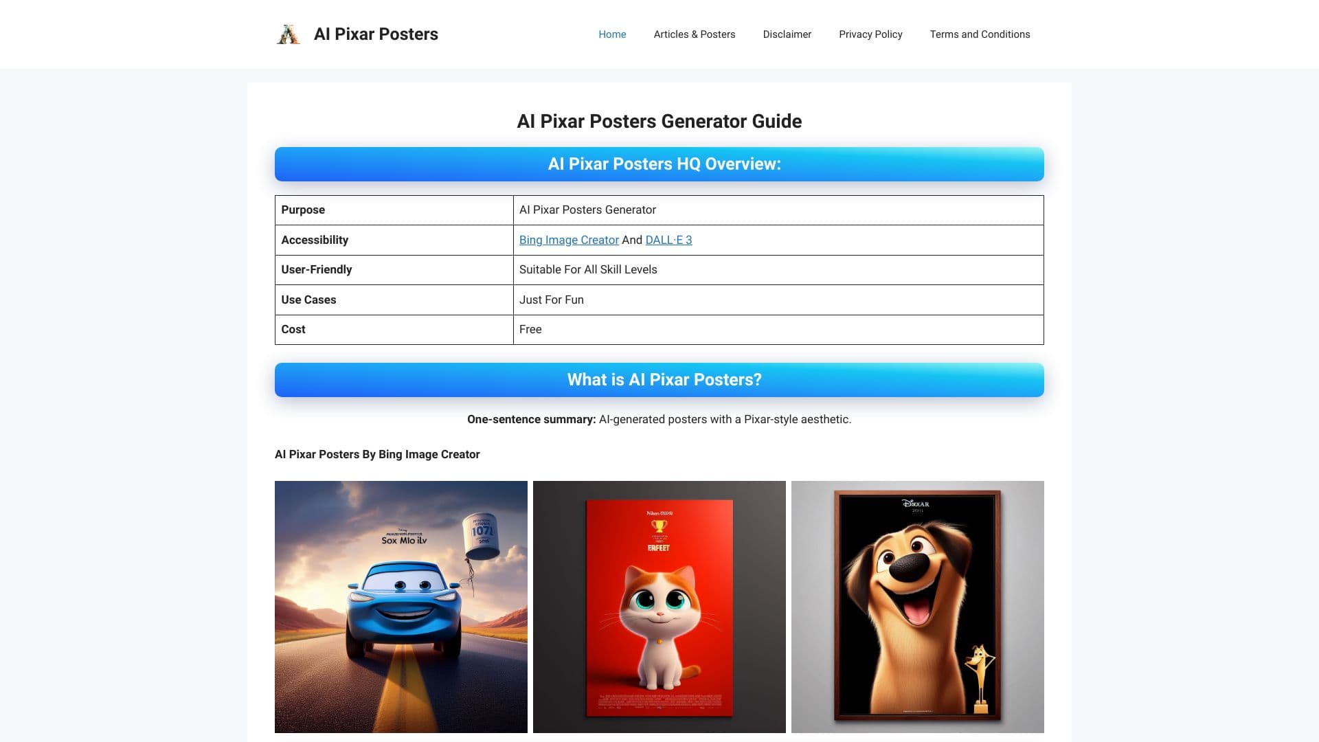AI Pixar Posters thumbnail