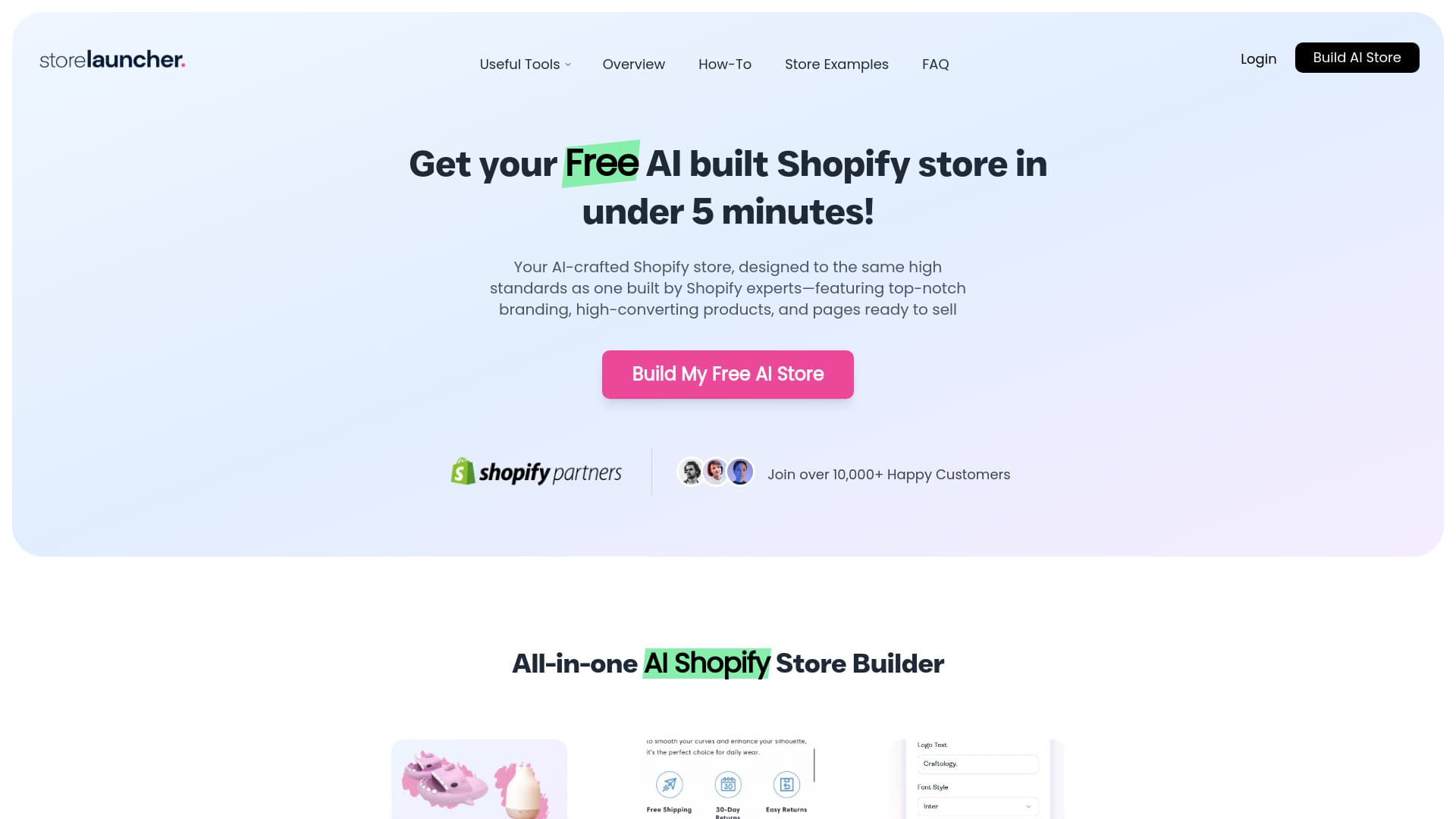 StoreLauncher - Free AI Powered Shopify Store Builder thumbnail