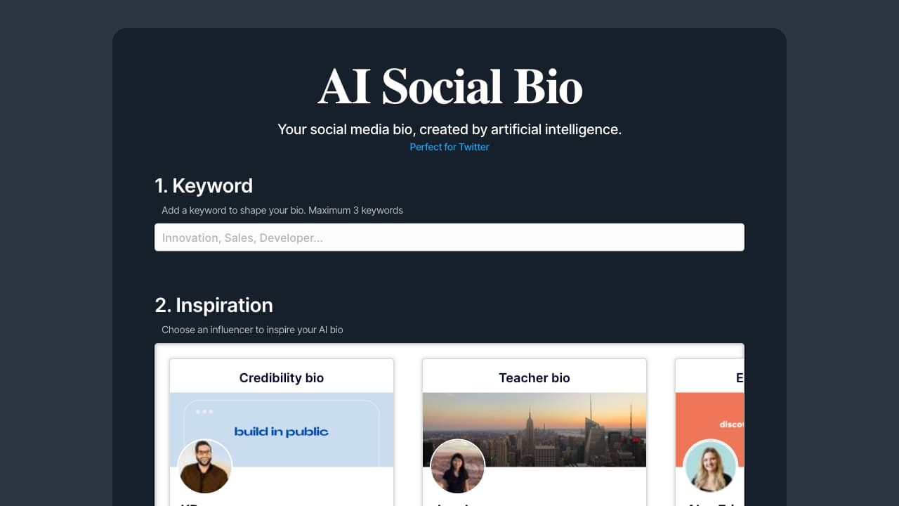 AI Social Bio thumbnail