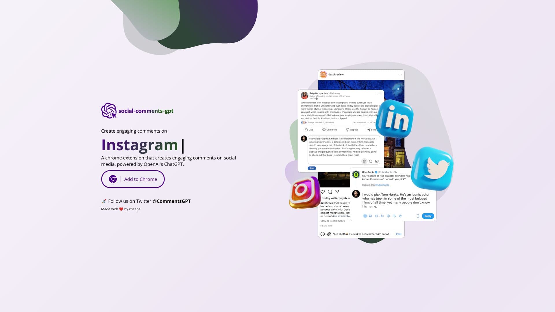 Social Comments GPT for Twitter thumbnail