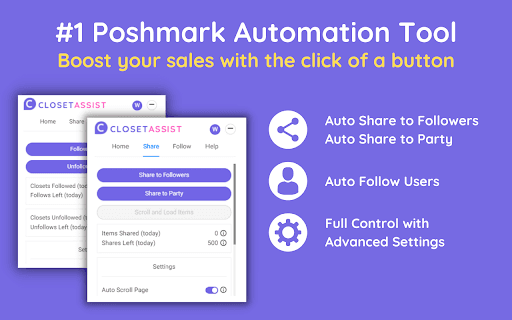 Poshmark Automation Tool | Closet Assist thumbnail