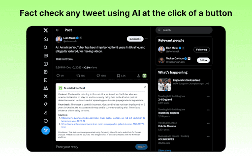 VeriTweets - Fact-Check Tweets Instantly thumbnail