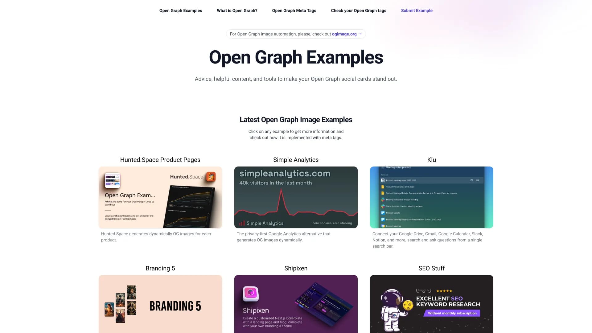 Open Graph Examples thumbnail