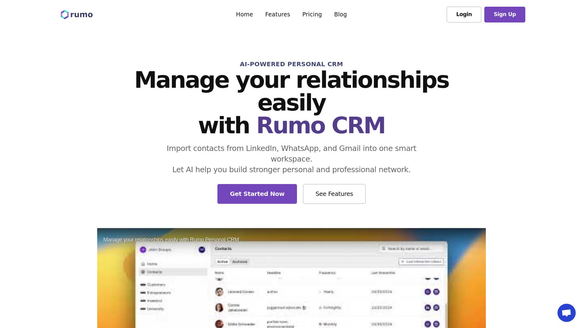 Rumo Personal CRM thumbnail