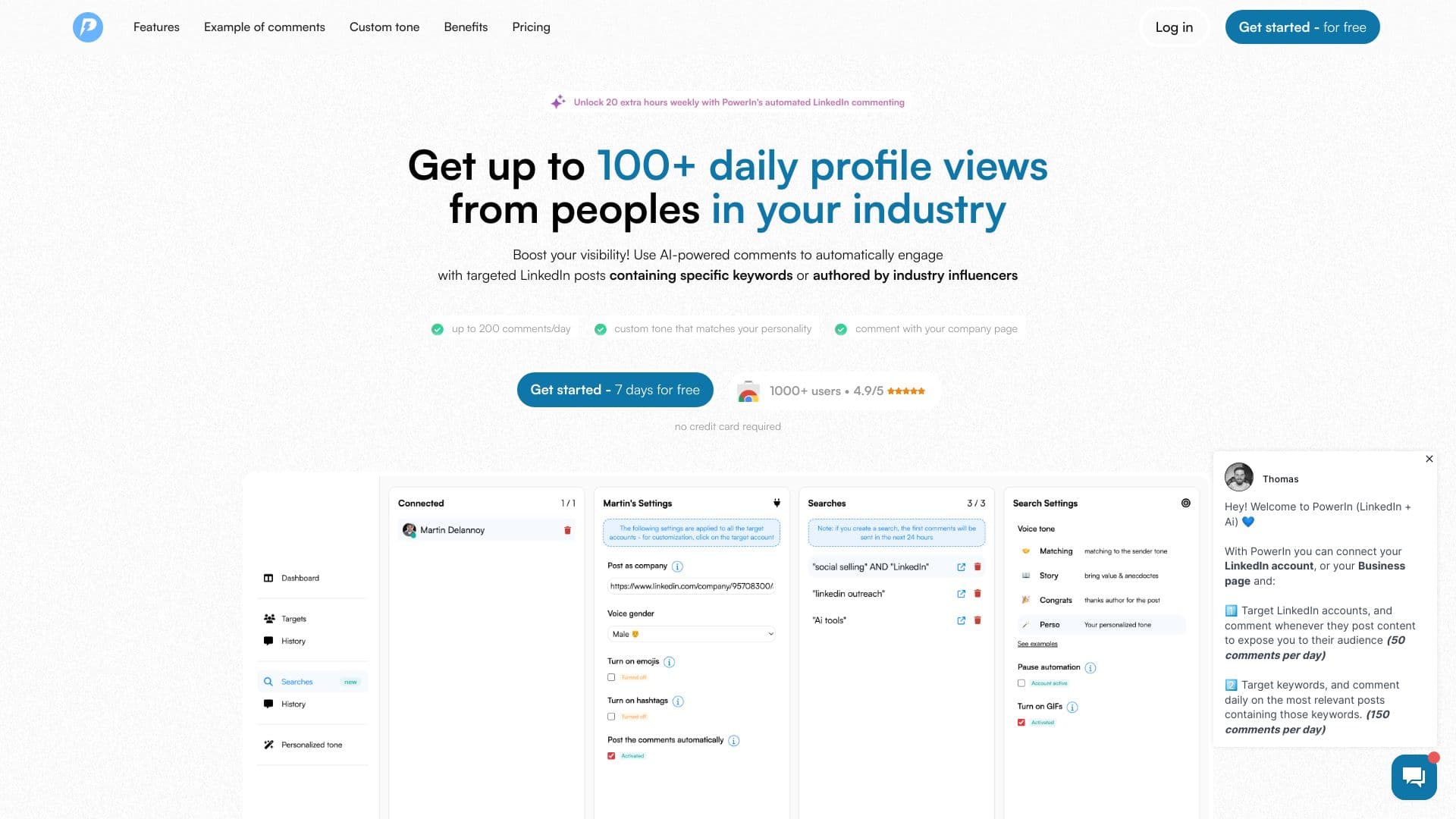 PowerIn - Automate LinkedIn Comments thumbnail