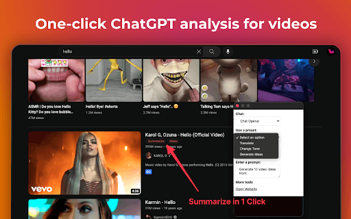 VideoMind: Quick ChatGPT for Youtube thumbnail